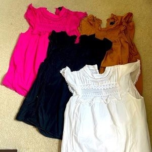 J Crew summer blouse lot 4 tops perfect for summer work wardrobe. EUC xsmall